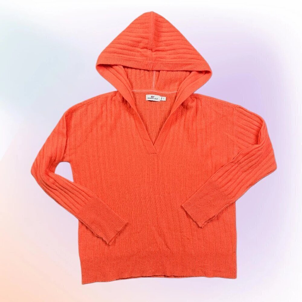 Vineyard Vines Orange Sweater Hoodie Women's Size Small - Est Cashmere